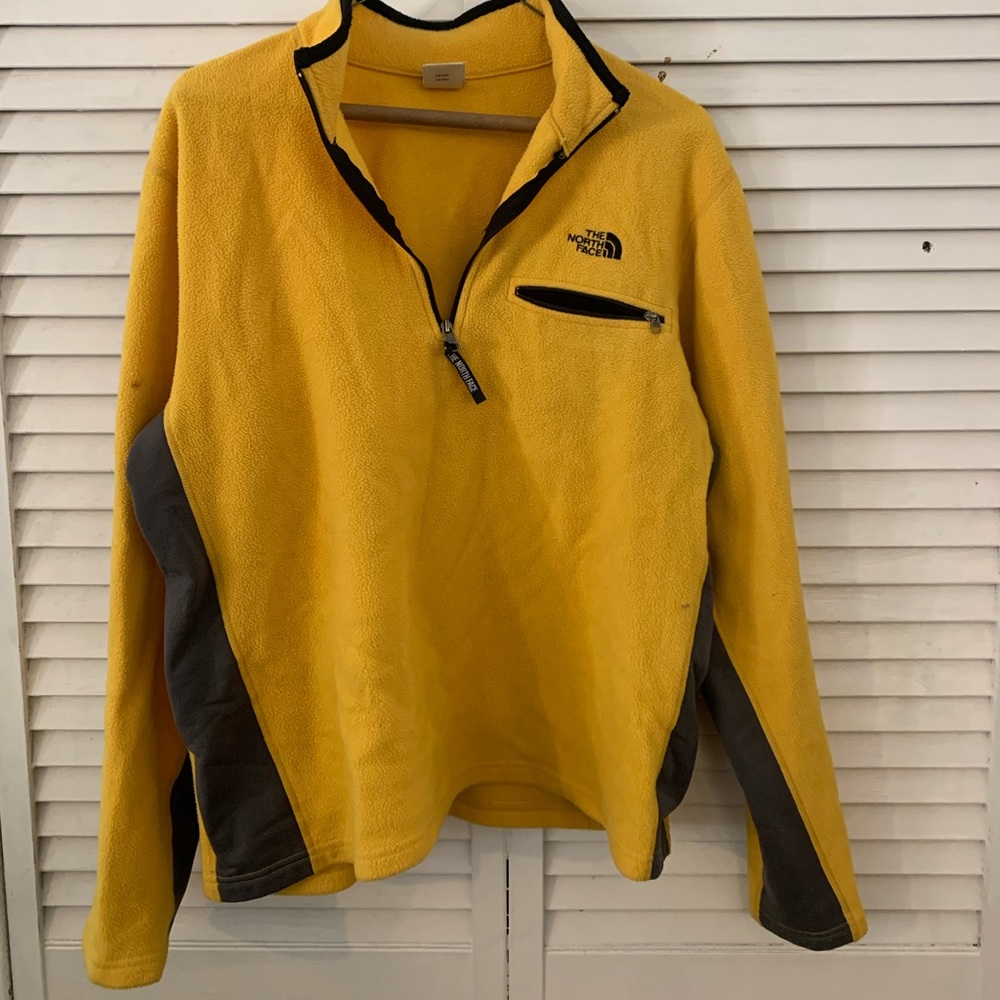 Men’s Yellow North Face Half Zip